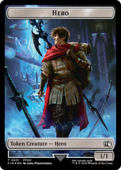 Hero (0031) // Wizard (0035) Double-Sided Token (Surge Foil) [FINAL FANTASY Tokens] | Black Swamp Games