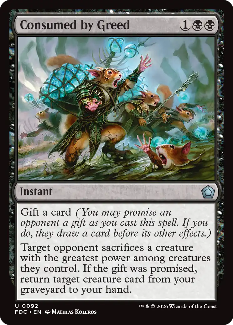 Consumed by Greed [Foundations Commander] | Black Swamp Games