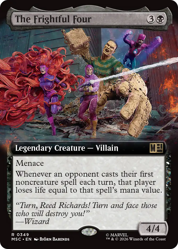 The Frightful Four (Extended Art) [Marvel Super Heroes Commander] | Black Swamp Games