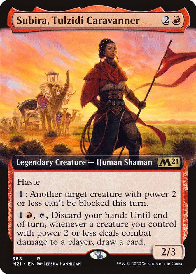 Subira, Tulzidi Caravanner (Extended Art) [Core Set 2021] | Black Swamp Games