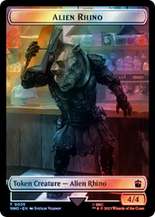 Alien Rhino // Food (0059) Double-Sided Token (Surge Foil) [Doctor Who Tokens] | Black Swamp Games