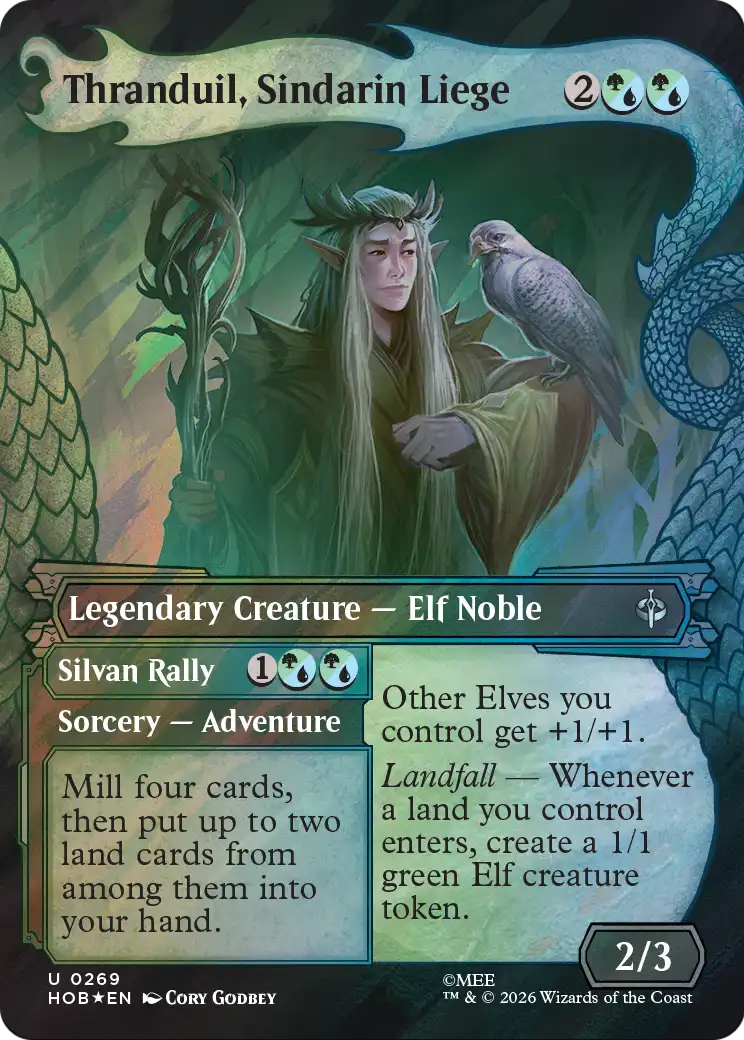 Thranduil, Sindarin Liege (Showcase) (Surge Foil) [The Hobbit] | Black Swamp Games