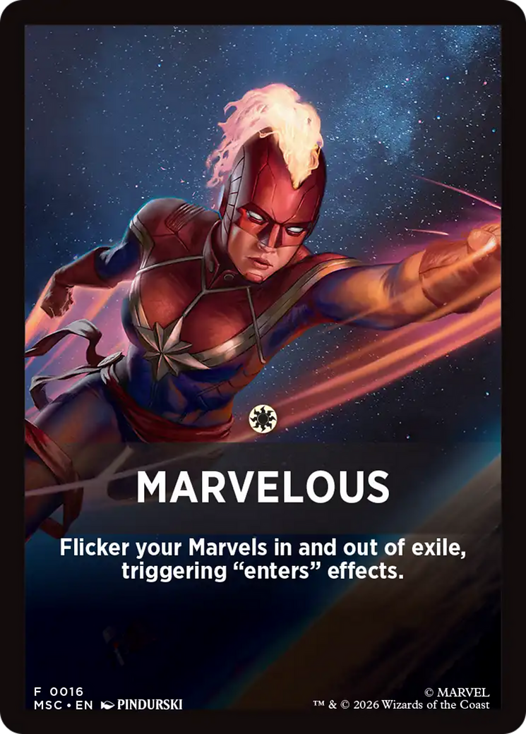 Marvelous Theme Card [Marvel Super Heroes Commander] | Black Swamp Games