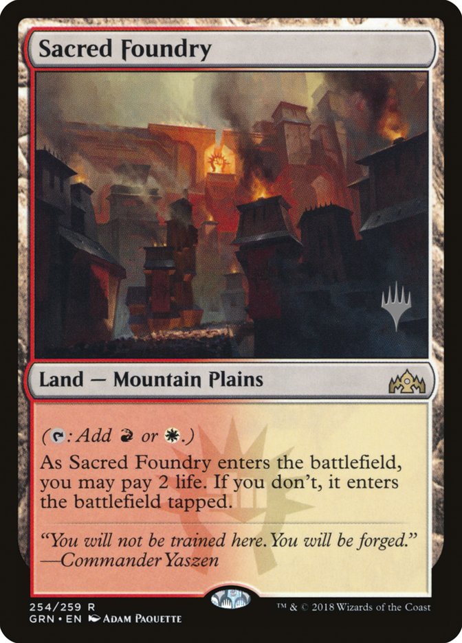 Sacred Foundry (Promo Pack) [Guilds of Ravnica Promos] | Black Swamp Games