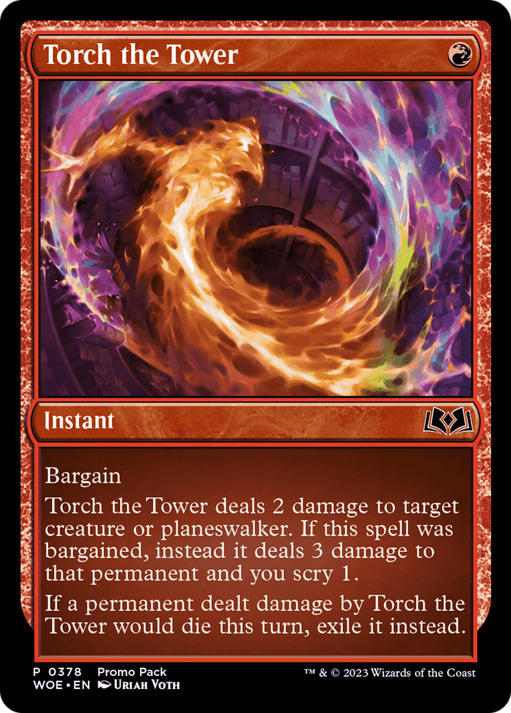 Torch the Tower (Promo Pack) [Wilds of Eldraine Promos] | Black Swamp Games