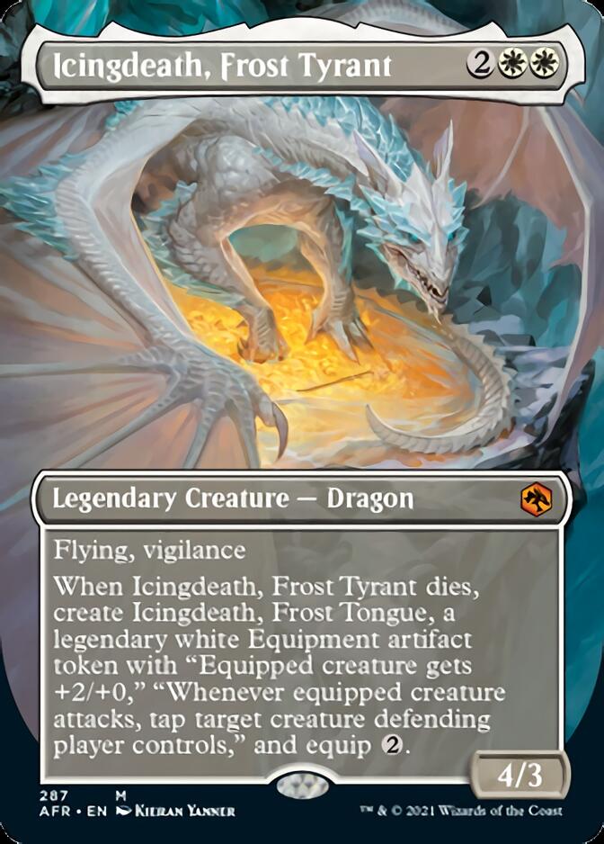 Icingdeath, Frost Tyrant (Borderless Alternate Art) [Dungeons & Dragons: Adventures in the Forgotten Realms] | Black Swamp Games