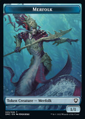 Saproling // Merfolk Double-Sided Token [Dominaria United Tokens] | Black Swamp Games