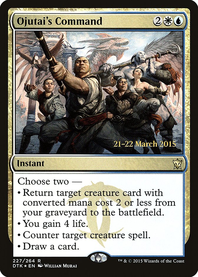 Ojutai's Command [Dragons of Tarkir Prerelease Promos] | Black Swamp Games