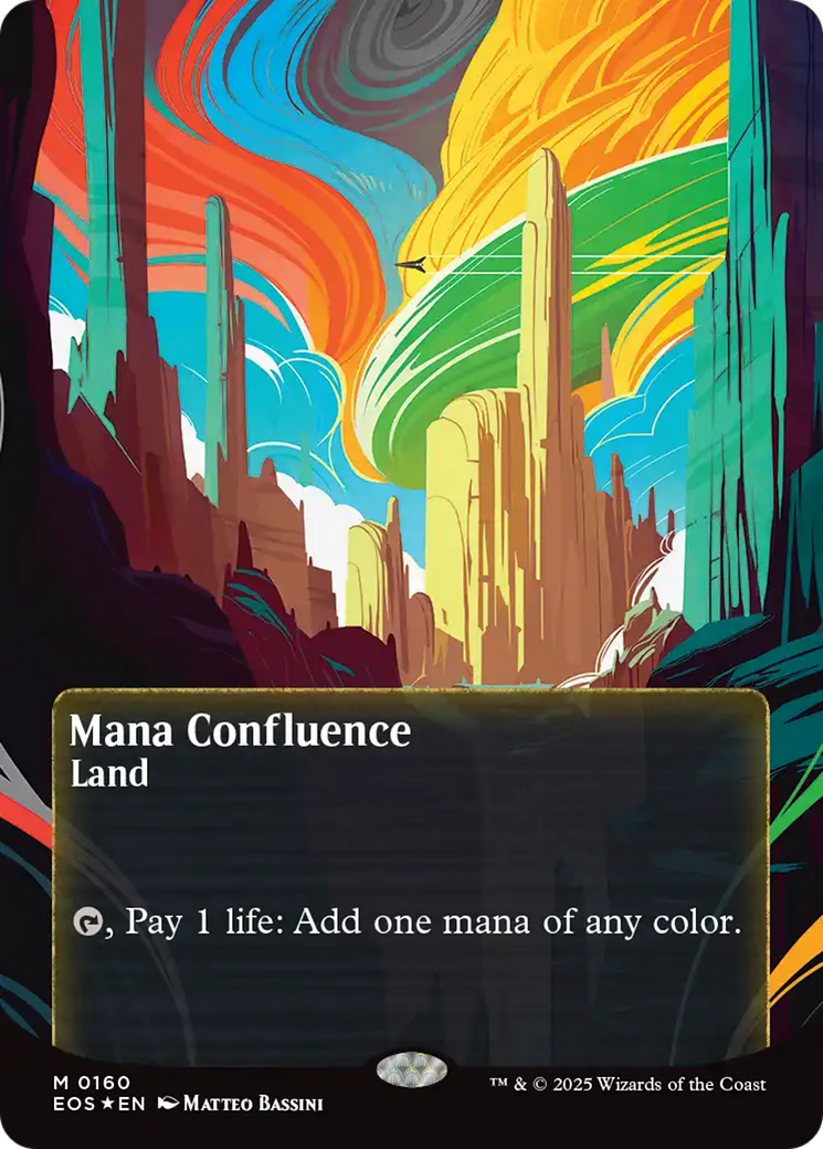 Mana Confluence (0160) (Borderless) (Galaxy Foil) [Edge of Eternities: Stellar Sights] | Black Swamp Games