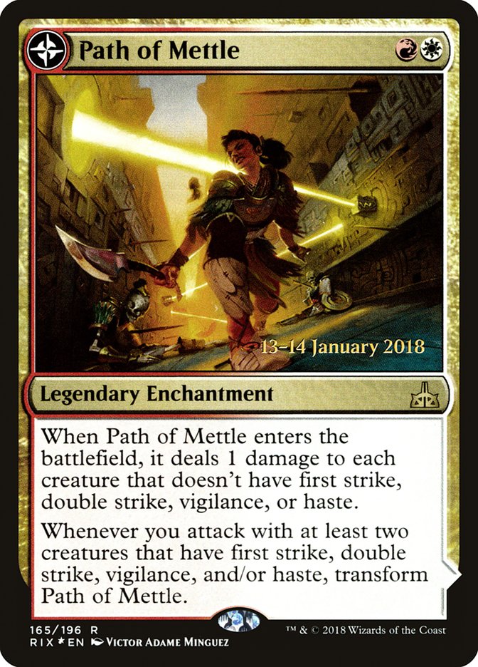 Path of Mettle // Metzali, Tower of Triumph [Rivals of Ixalan Prerelease Promos] | Black Swamp Games