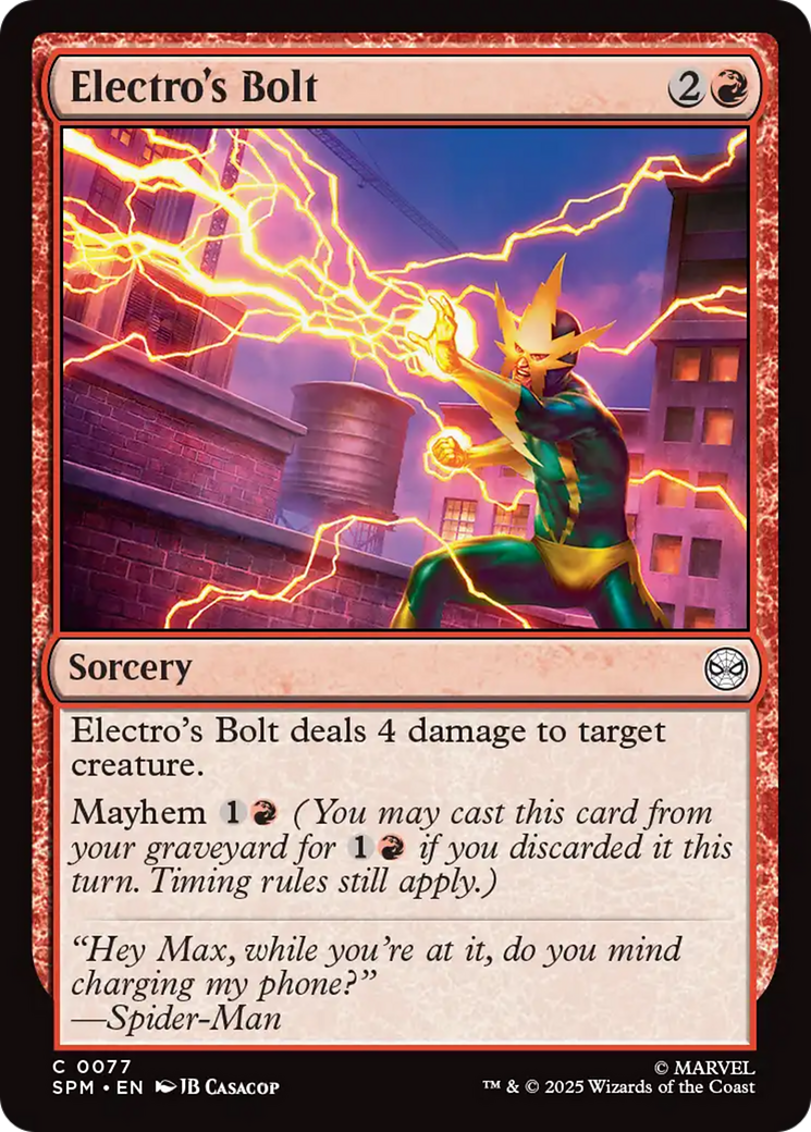 Electro's Bolt [Marvel's Spider-Man] | Black Swamp Games