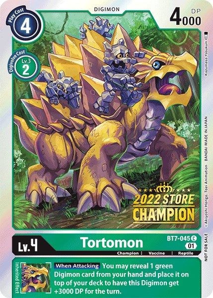 Tortomon [BT7-045] (2022 Store Champion) [Next Adventure Promos] | Black Swamp Games