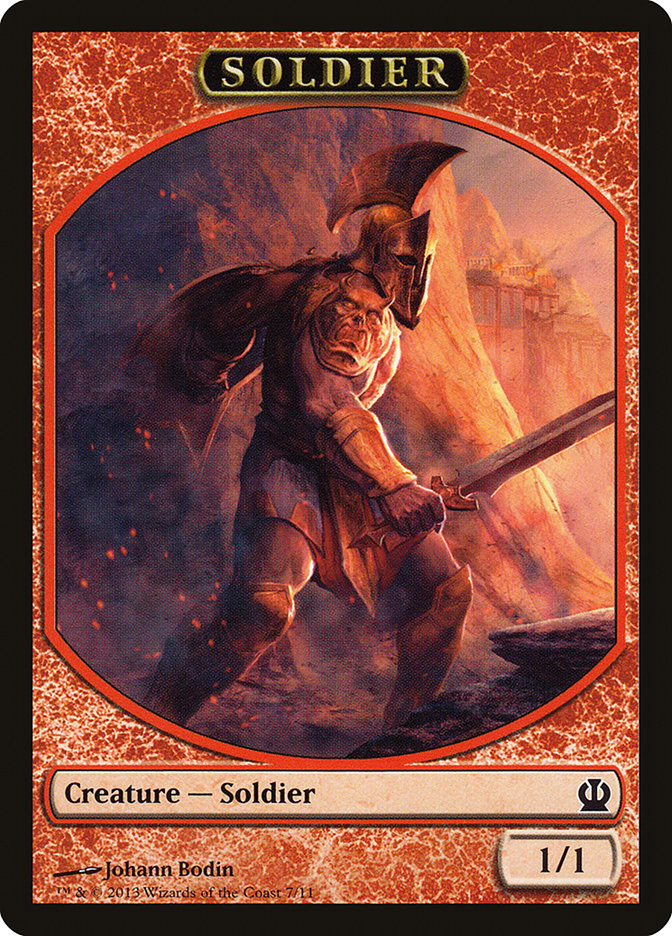 Soldier Token (7/11) [Theros Tokens] | Black Swamp Games
