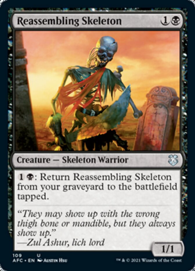 Reassembling Skeleton [Dungeons & Dragons: Adventures in the Forgotten Realms Commander] | Black Swamp Games