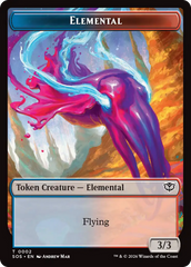 Fractal (0004) // Elemental (0002) Double-Sided Token [Secrets of Strixhaven Tokens] | Black Swamp Games