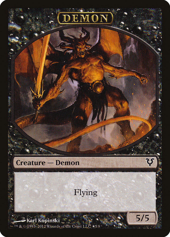 Angel // Demon Double-Sided Token (Oversized) [Open the Helvault] | Black Swamp Games