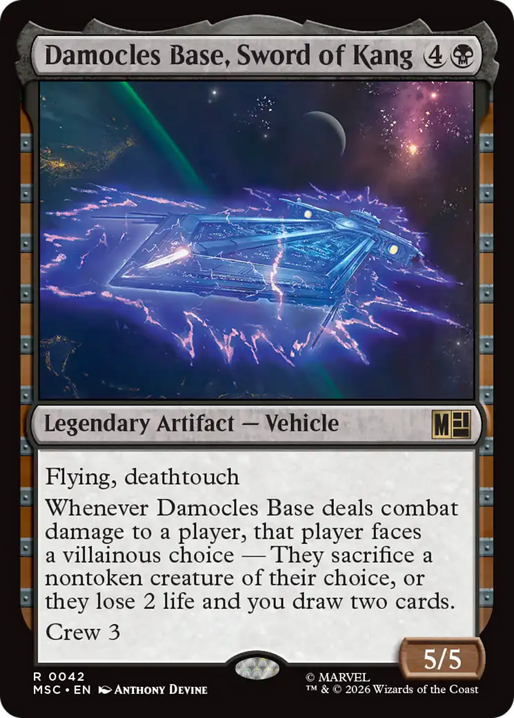 Damocles Base, Sword of Kang (Surge Foil) [Marvel Super Heroes Commander] | Black Swamp Games