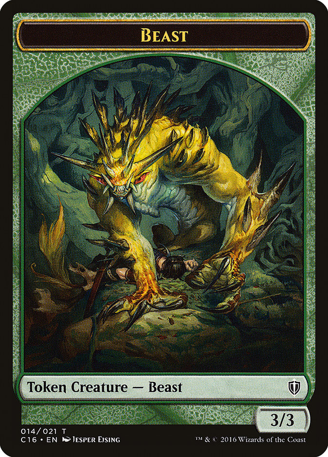 Beast // Ogre Double-Sided Token [Commander 2016 Tokens] | Black Swamp Games