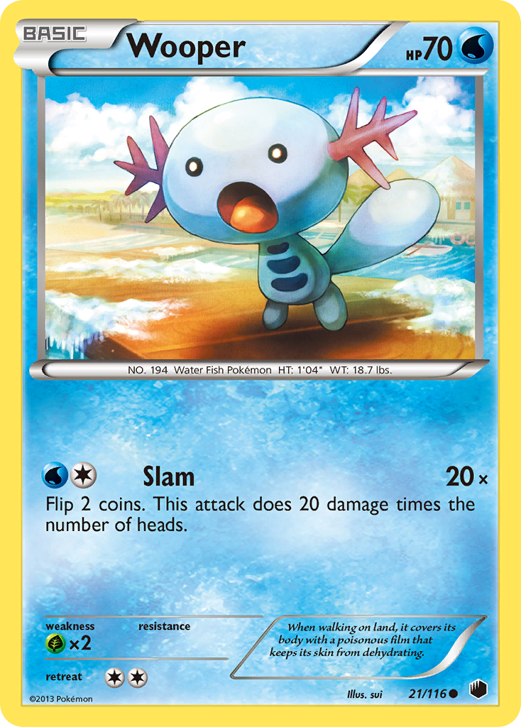 Wooper (21/116) [Black & White: Plasma Freeze] | Black Swamp Games