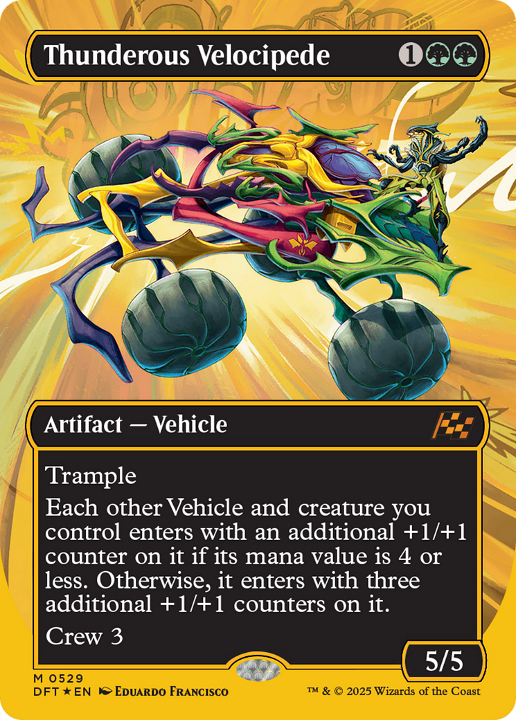 Thunderous Velocipede (Borderless) (First-Place Foil) [Aetherdrift] | Black Swamp Games