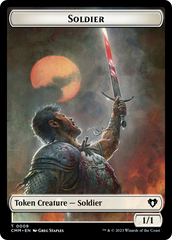 Copy (54) // Human Soldier Double-Sided Token [Commander Masters Tokens] | Black Swamp Games