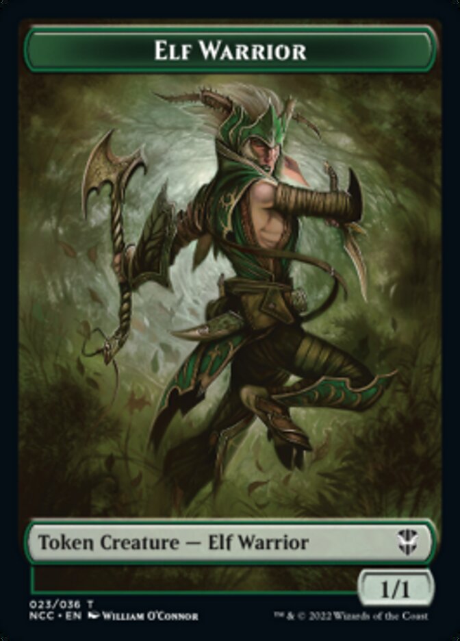 Elf Warrior // Wurm Double-Sided Token [Streets of New Capenna Commander Tokens] | Black Swamp Games