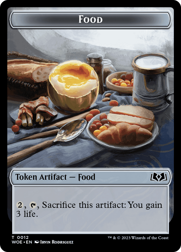 Knight // Food (0012) Double-Sided Token [Wilds of Eldraine Tokens] | Black Swamp Games