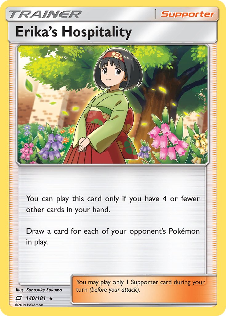 Erika's Hospitality (140/181) (Theme Deck Exclusive) [Sun & Moon: Team Up] | Black Swamp Games