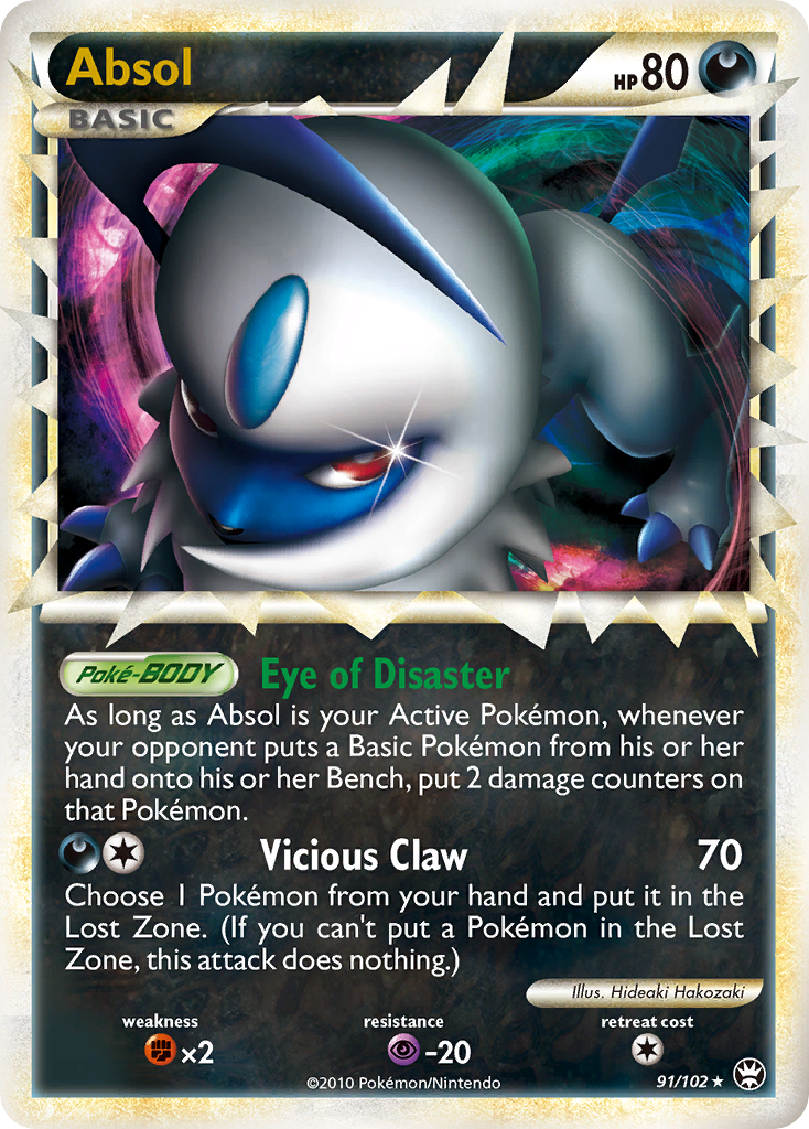 Absol (91/102) [HeartGold & SoulSilver: Triumphant] | Black Swamp Games