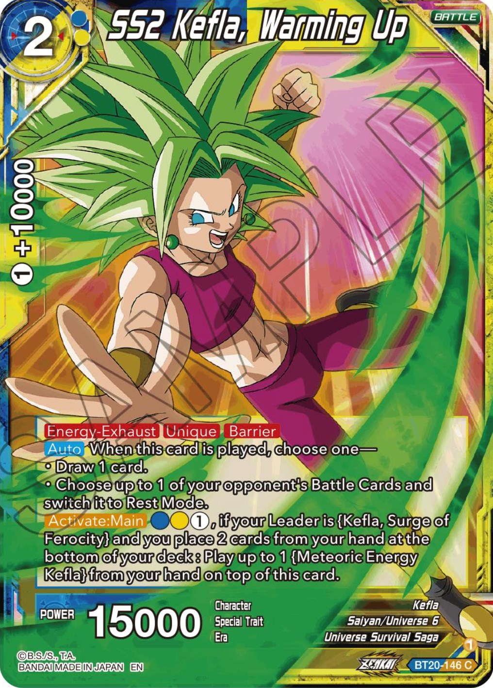 SS2 Kefla, Warming Up (BT20-146) [Power Absorbed] | Black Swamp Games