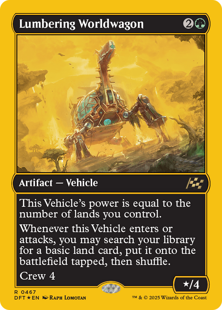 Lumbering Worldwagon (First-Place Foil) [Aetherdrift] | Black Swamp Games