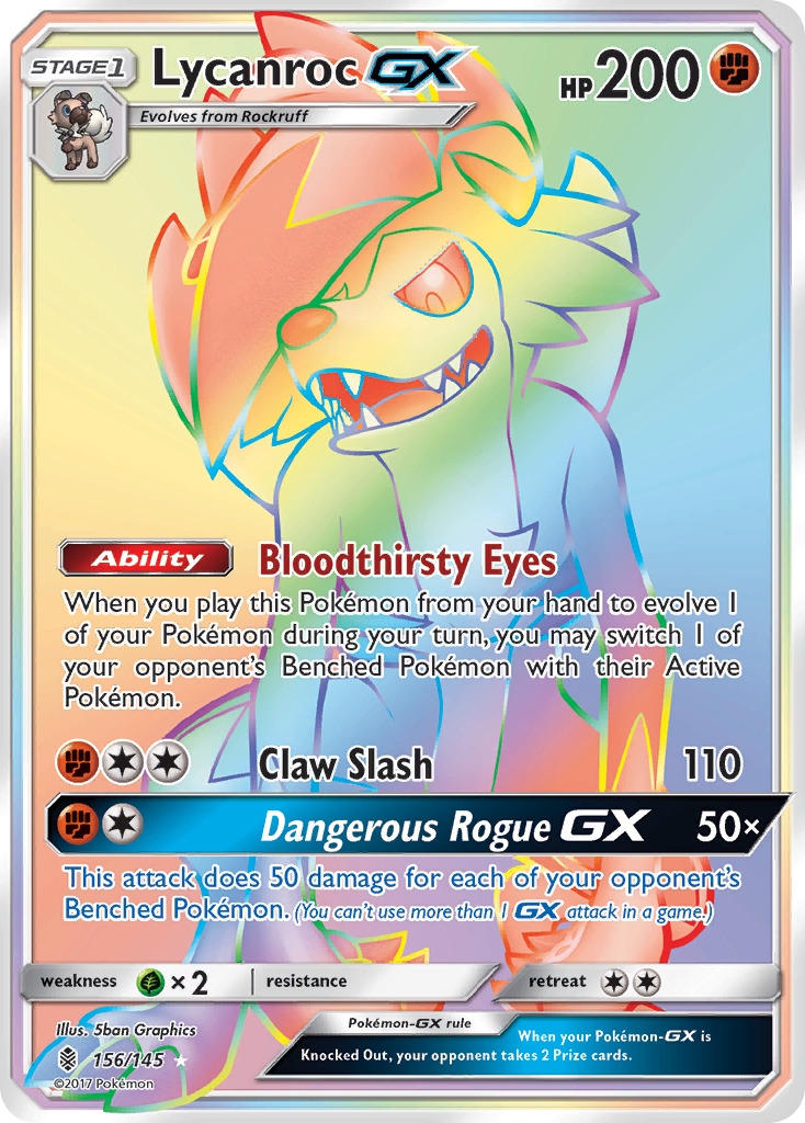 Lycanroc GX (156/145) [Sun & Moon: Guardians Rising] | Black Swamp Games