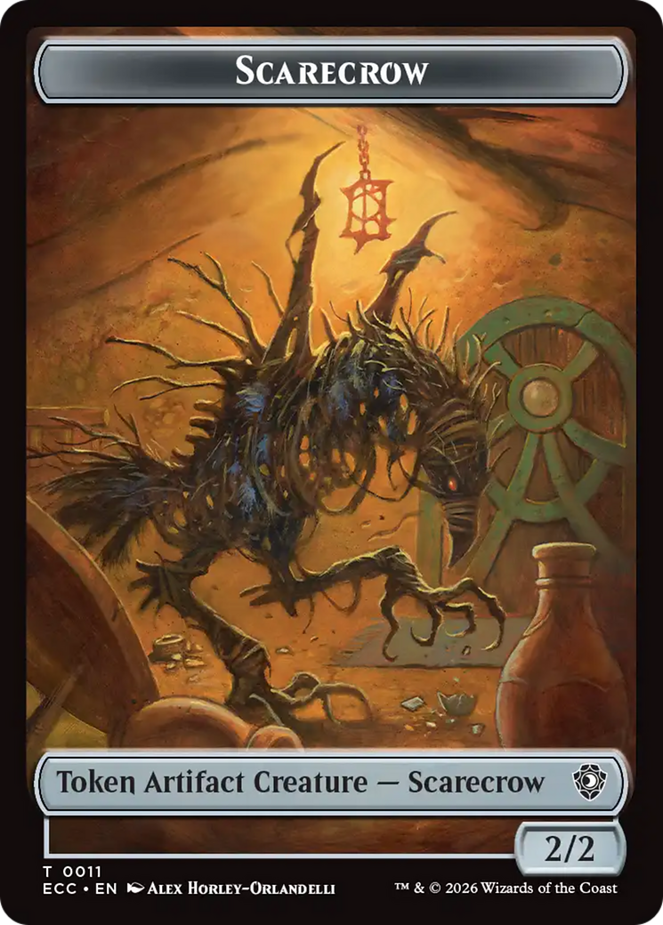 Saproling // Scarecrow Double-Sided Token [Lorwyn Eclipsed Tokens] | Black Swamp Games