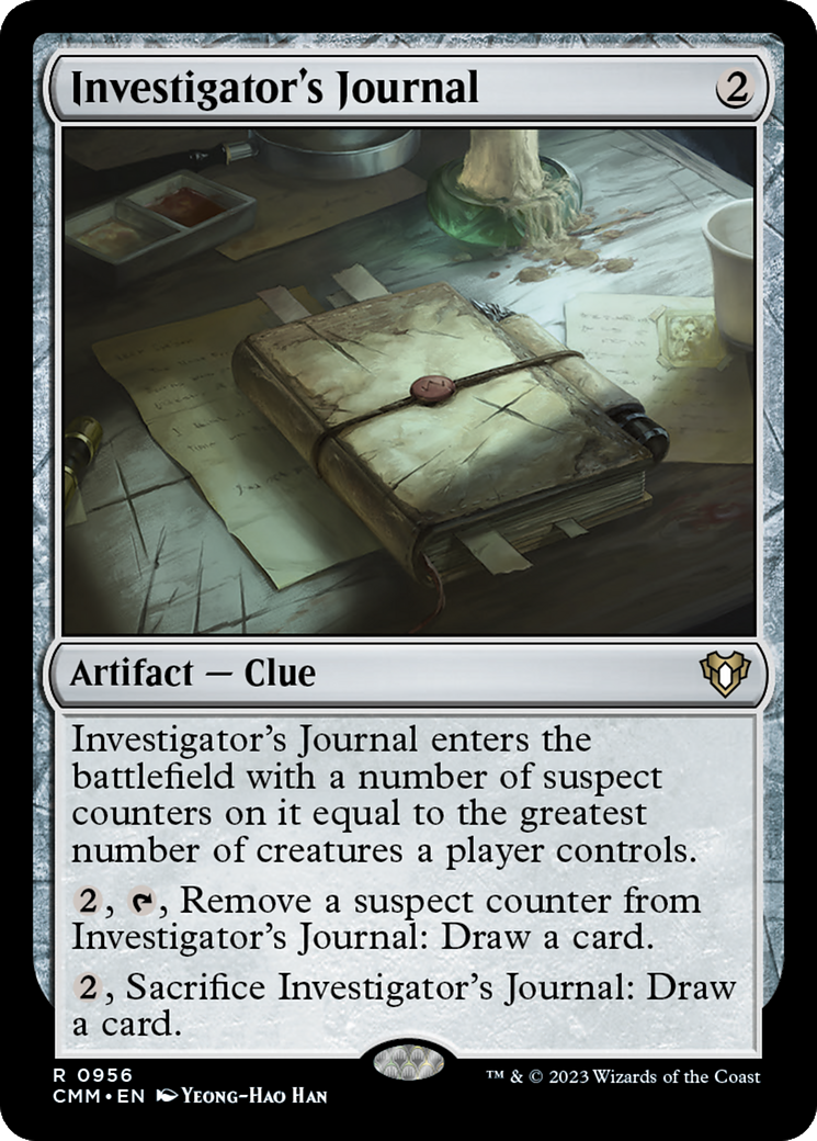 Investigator's Journal [Commander Masters] | Black Swamp Games