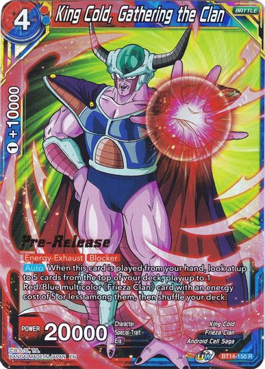 King Cold, Gathering the Clan (BT14-150) [Cross Spirits Prerelease Promos] | Black Swamp Games