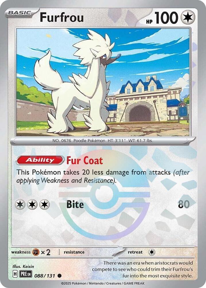 Furfrou (088/131) (Poke Ball Pattern) [Scarlet & Violet: Prismatic Evolutions] | Black Swamp Games