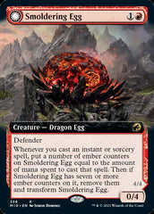 Smoldering Egg // Ashmouth Dragon (Extended Art) [Innistrad: Midnight Hunt] | Black Swamp Games