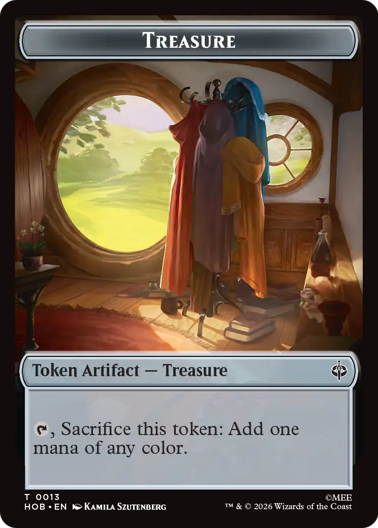Human Soldier // Treasure (0013) Double-Sided Token [The Hobbit Tokens] | Black Swamp Games