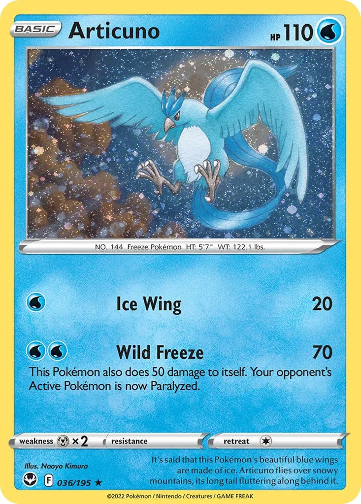 Articuno (036/195) (Cosmos Holo) [Sword & Shield: Base Set] | Black Swamp Games