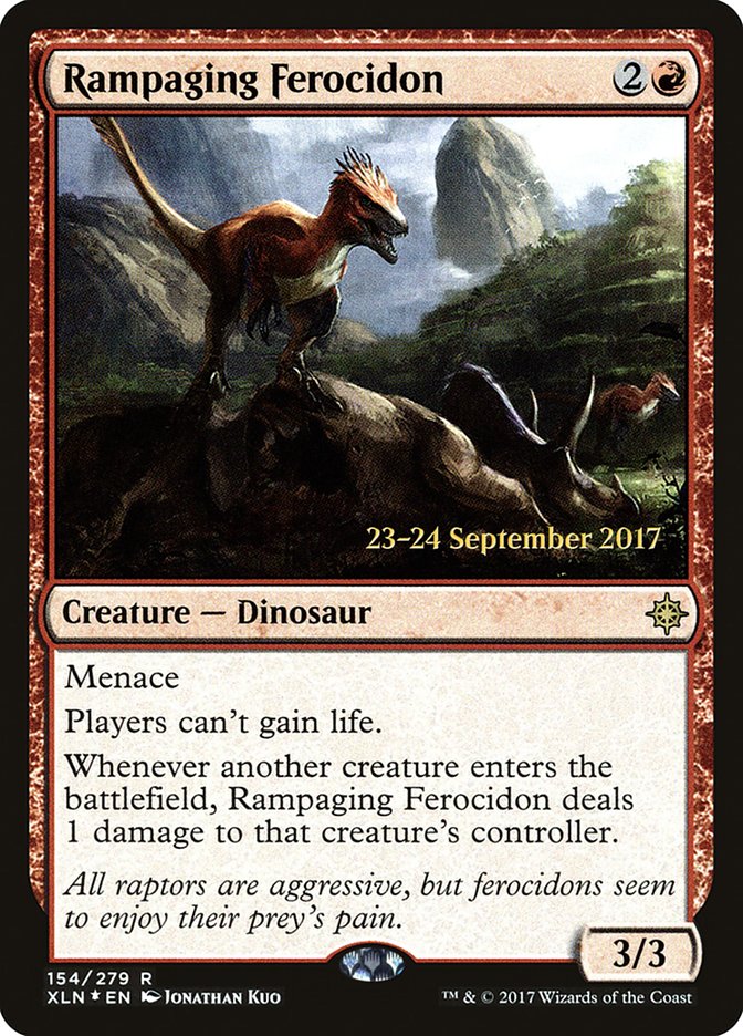 Rampaging Ferocidon [Ixalan Prerelease Promos] | Black Swamp Games