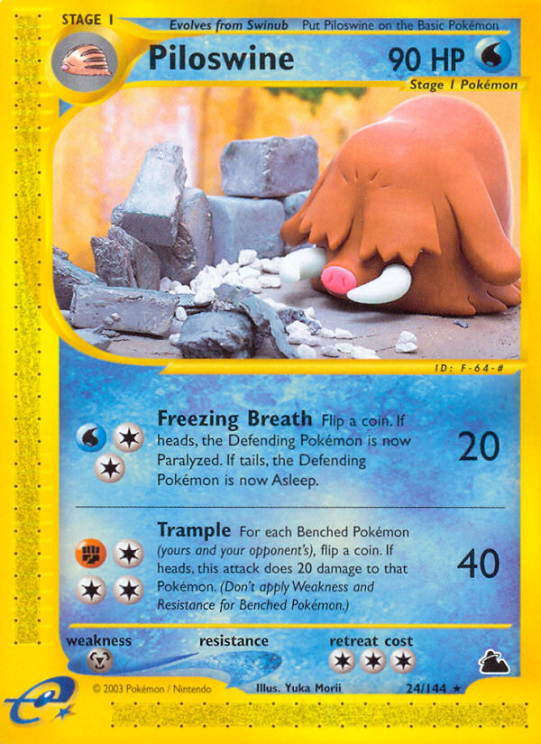 Piloswine (24/144) [Skyridge] | Black Swamp Games