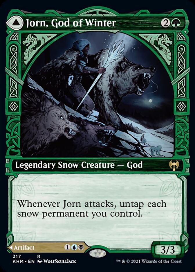 Jorn, God of Winter // Kaldring, the Rimestaff (Showcase) [Kaldheim] | Black Swamp Games