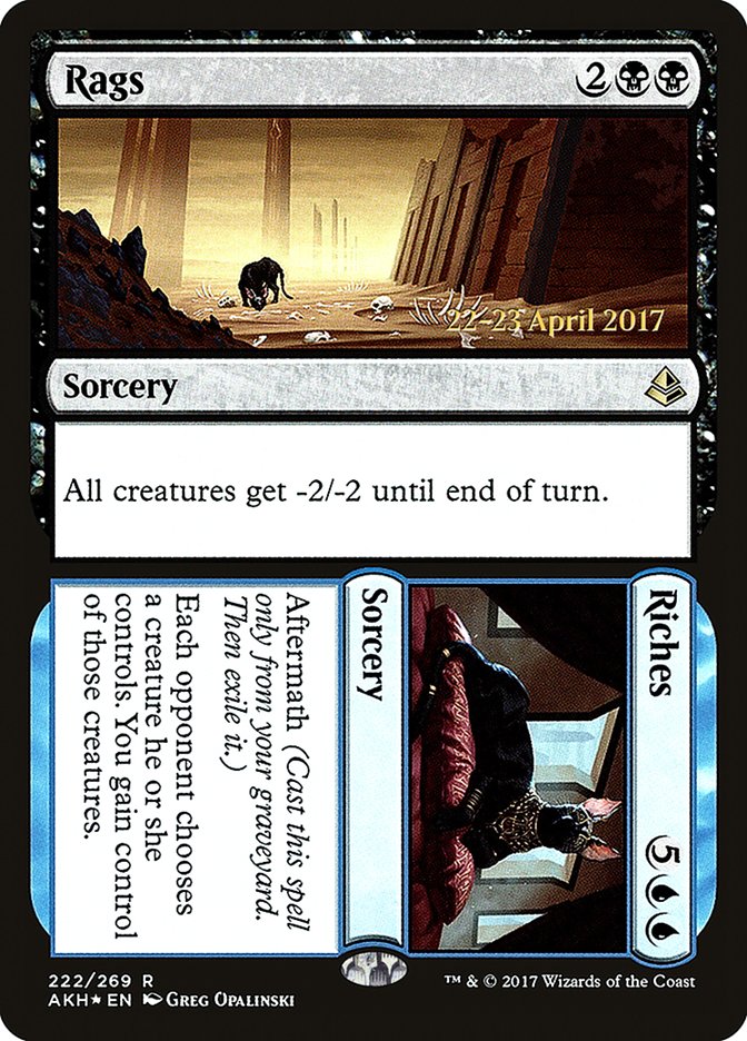 Rags // Riches [Amonkhet Prerelease Promos] | Black Swamp Games