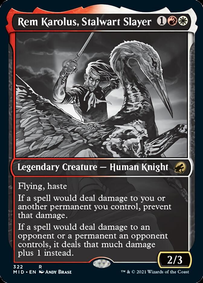 Rem Karolus, Stalwart Slayer (Showcase Eternal Night) [Innistrad: Midnight Hunt] | Black Swamp Games