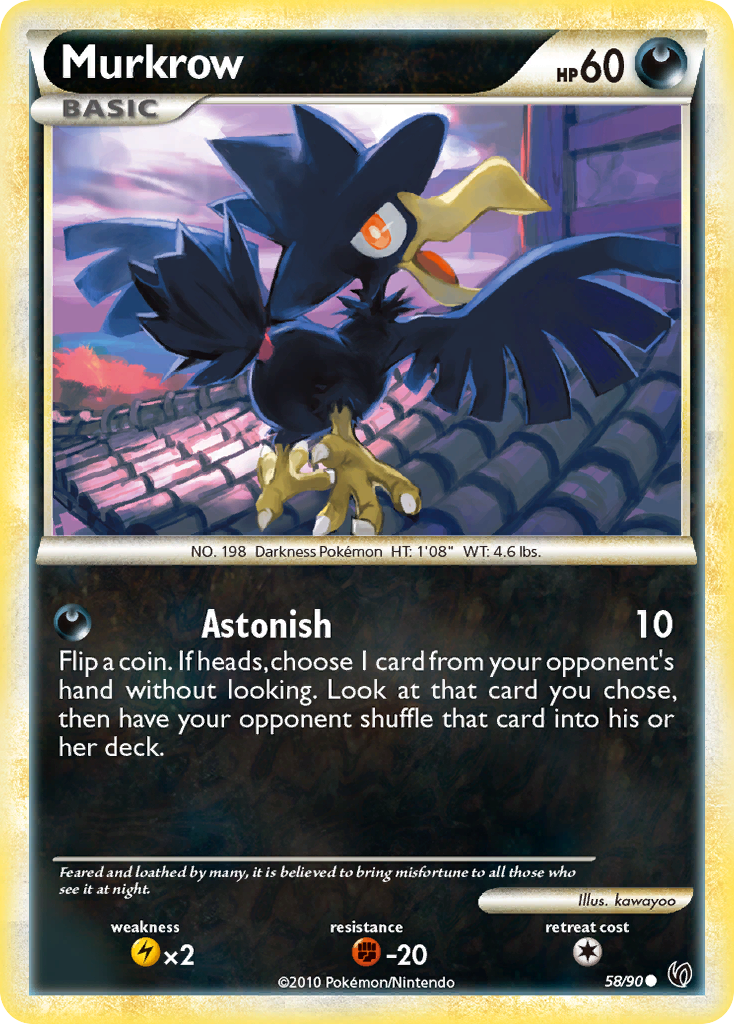 Murkrow (58/90) [HeartGold & SoulSilver: Undaunted] | Black Swamp Games