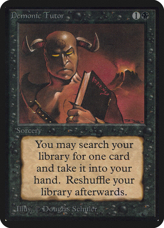 Demonic Tutor [Alpha Edition] | Black Swamp Games
