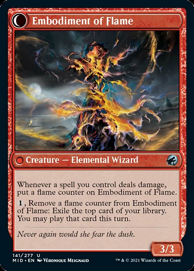 Flame Channeler // Embodiment of Flame [Innistrad: Midnight Hunt] | Black Swamp Games