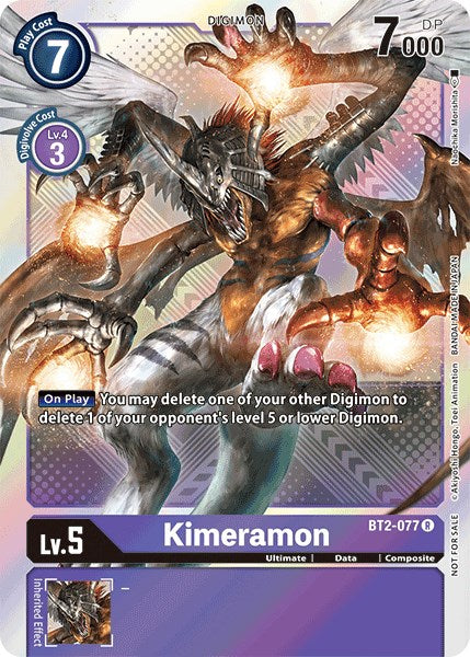 Kimeramon [BT2-077] (Official Tournament Pack Vol.4) [Release Special Booster Promos] | Black Swamp Games