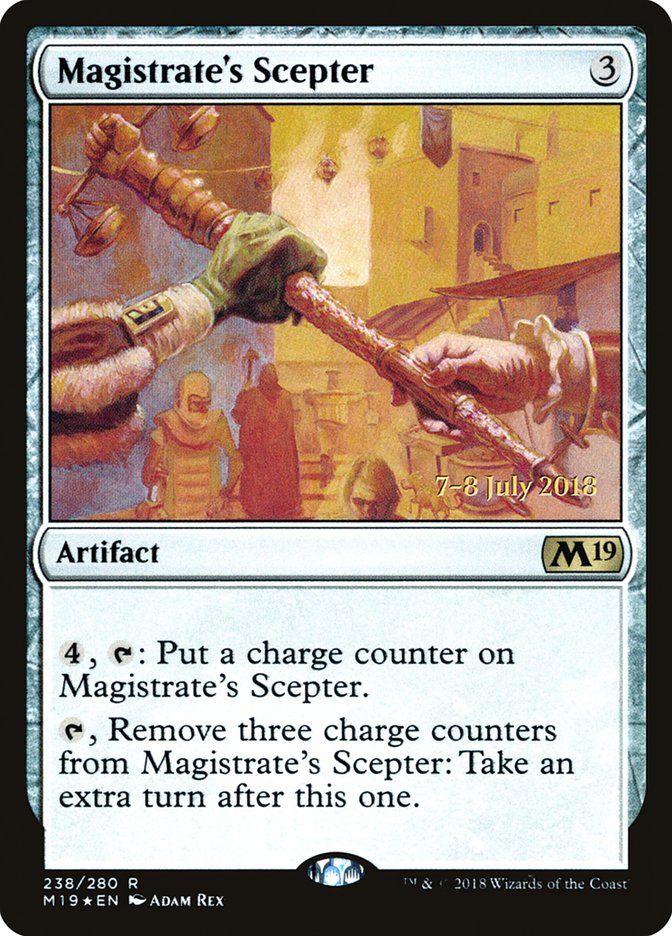 Magistrate's Scepter [Core Set 2019 Prerelease Promos] | Black Swamp Games
