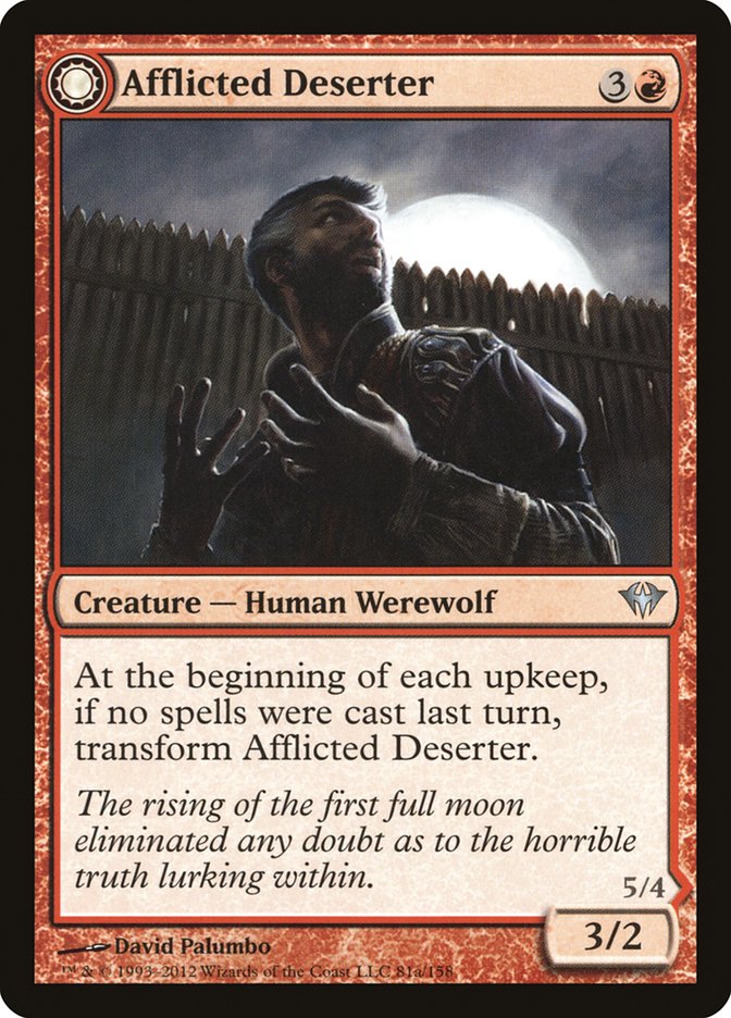 Afflicted Deserter // Werewolf Ransacker [Dark Ascension] | Black Swamp Games